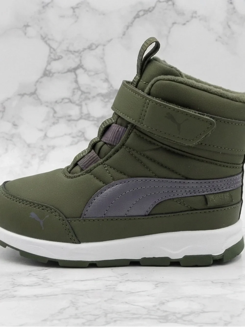Puma Olive Green Kids Sneaker